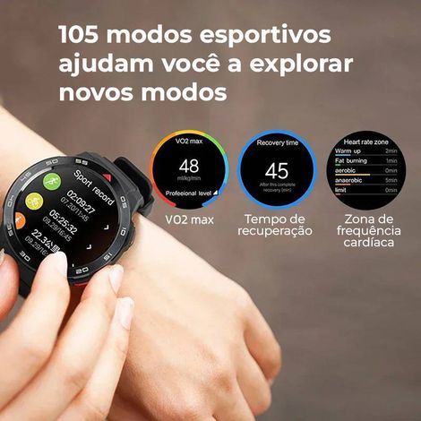 Mibro GS Pro | GPS de Alta precisão | Amoled | 5ATM | Duas Pulseiras