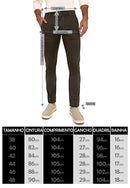 Calça Slim em Sarja Elastano Azul Cobalto