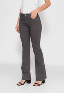 Calça Flare em Sarja Lycra Chumbo