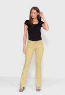 Calça Flare  em Sarja Lycra Honey