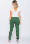 Calça Skinny em Sarja Elastano Verde Folha