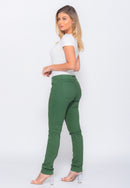 Calça Skinny em Sarja Elastano Verde Folha