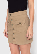 Saia Sarja Elastano Bege