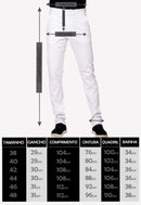 Calça Skinny em Sarja Elastano Branca