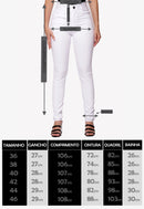 Calça Skinny em Sarja Lycra Branca