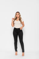 Calça Skinny em Sarja Elastano Preto
