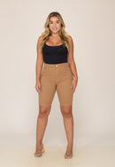 Bermuda em Sarja Lycra Caqui