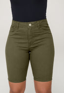 Bermuda Sarja Lycra Militar Green