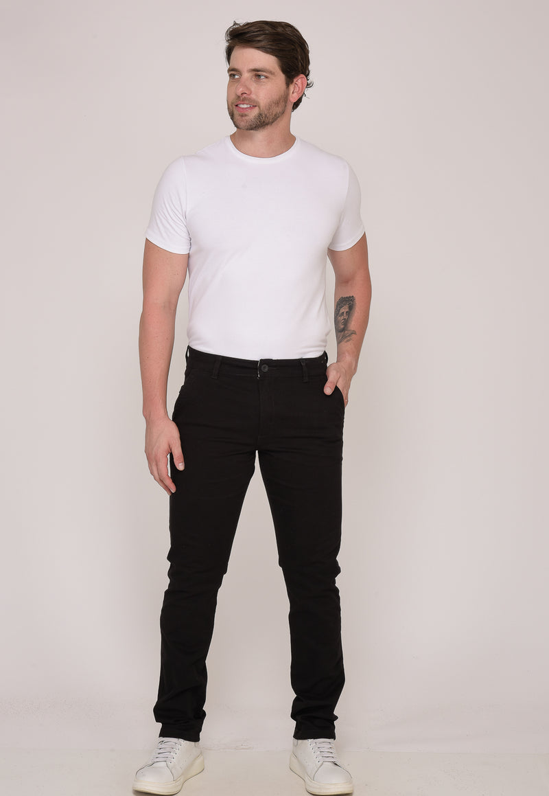 Calça Sarja Lycra Preto