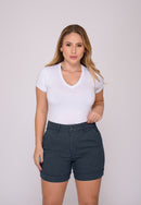 Shorts Cintura Média Grafite