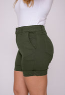 Shorts Cintura Média Verde Musgo