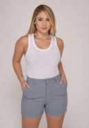 Shorts Cintura Média Sky