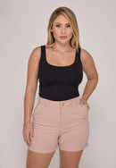 Shorts Cintura Média Nude