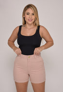 Shorts Cintura Média Nude