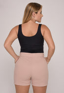 Shorts Cintura Média Nude