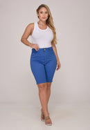 Bermuda Sarja Lycra Azul Klein