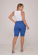 Bermuda Sarja Lycra Azul Klein