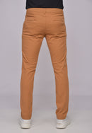 Calça Slim em Sarja Elastano Caramelo
