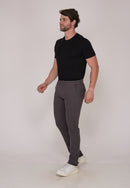 Calça Skinny em Sarja Elastano Cinza