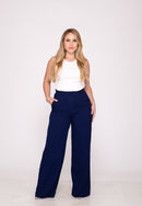 Calça com Cintura Elástica Blue