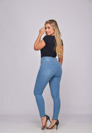 Calça Jeans em Lycra azul claro