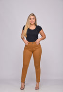 Calça Sarja Lycra Caramelo