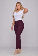 Calça Sarja Lycra Marsala