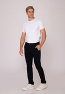 Calça Slim em Sarja Elastano Preta