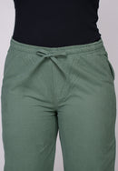 Calça Casual em Sarja Green