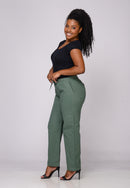 Calça Casual em Sarja Green