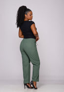 Calça Casual em Sarja Green