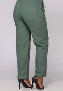 Calça Casual em Sarja Green