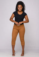 Calça Capri Caramelo