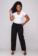 Calça Casual em Sarja Preto