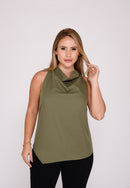 Blusa Feminina Gola Boba Army Green