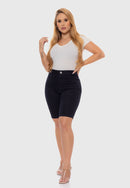 Bermuda Sarja Lycra Preto