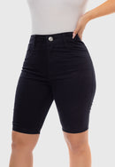 Bermuda Sarja Lycra Preto