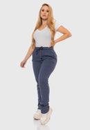 Calça Moletom em Algodão Mescla Azul
