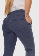 Calça Moletom em Algodão Mescla Azul