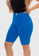 Bermuda Sarja Lycra Azul Royal