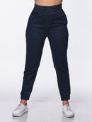 Calça de Sarja com Lycra Azul