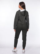 Jaqueta Cropped de Sarja em Algodão Verde