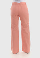 Calça Wide Leg em Sarja Rose