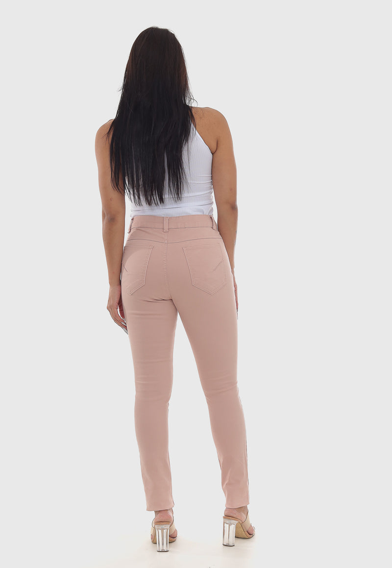 Calça Sarja Lycra Nude