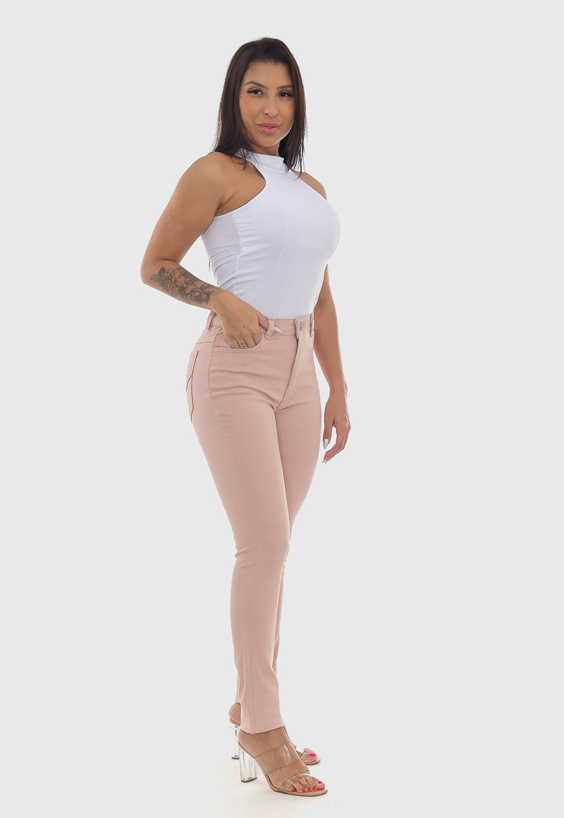 Calça Sarja Lycra Nude