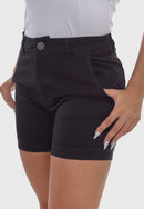 Shorts de Cintura Média Preto
