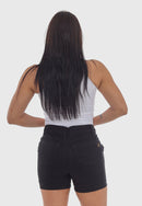 Shorts de Cintura Média Preto