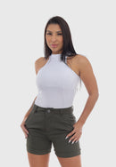 Shorts Cintura Média Verde