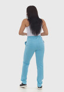 Calça Moletom em Algodão Ciano