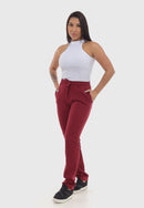 Calça Moletom em Algodão Marsala